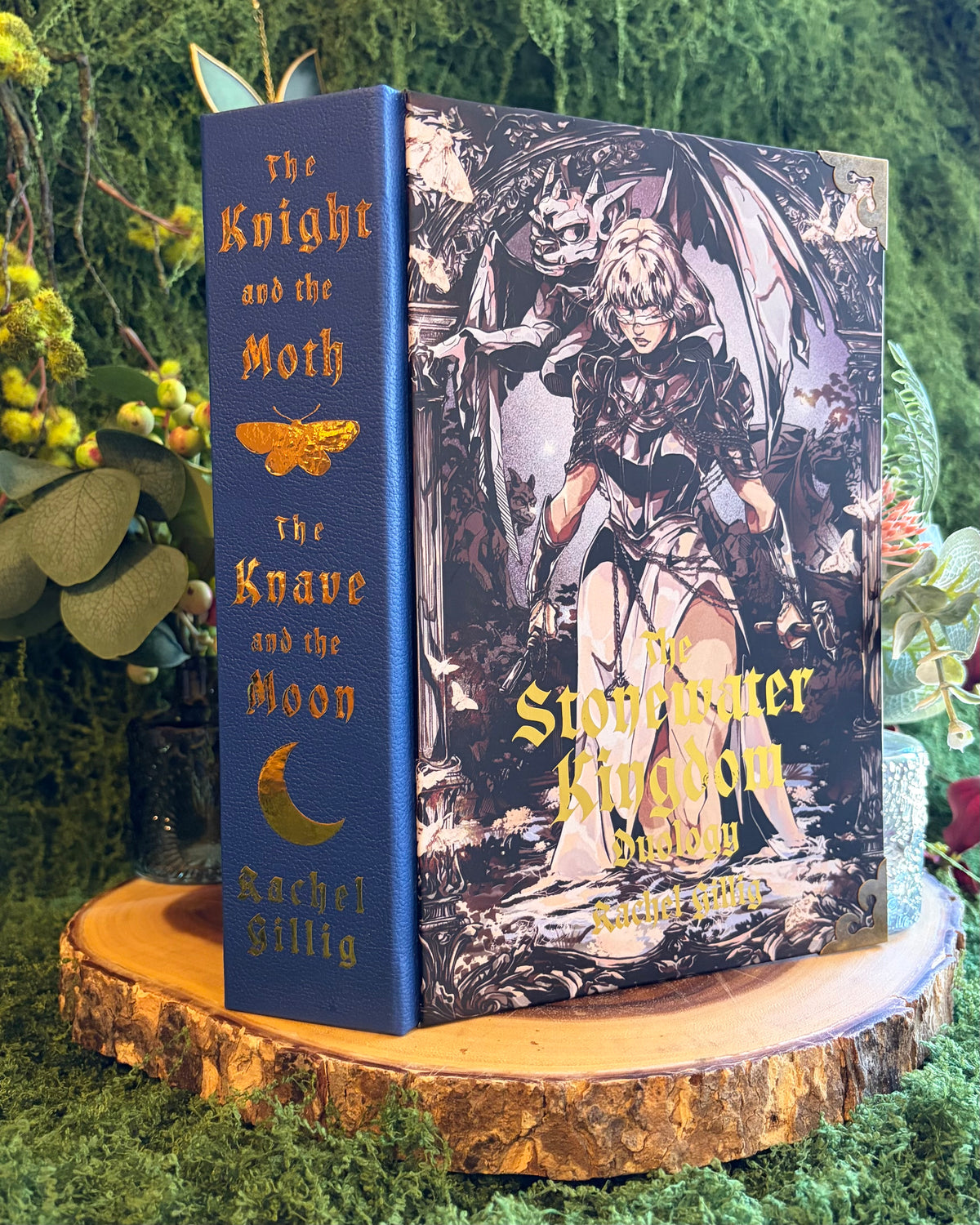 The Stonewater Kingdom OMNIBUS by Rachel Gillig // Art by: @marinevhs // The Knight and the Moth & The Knave and the Moon