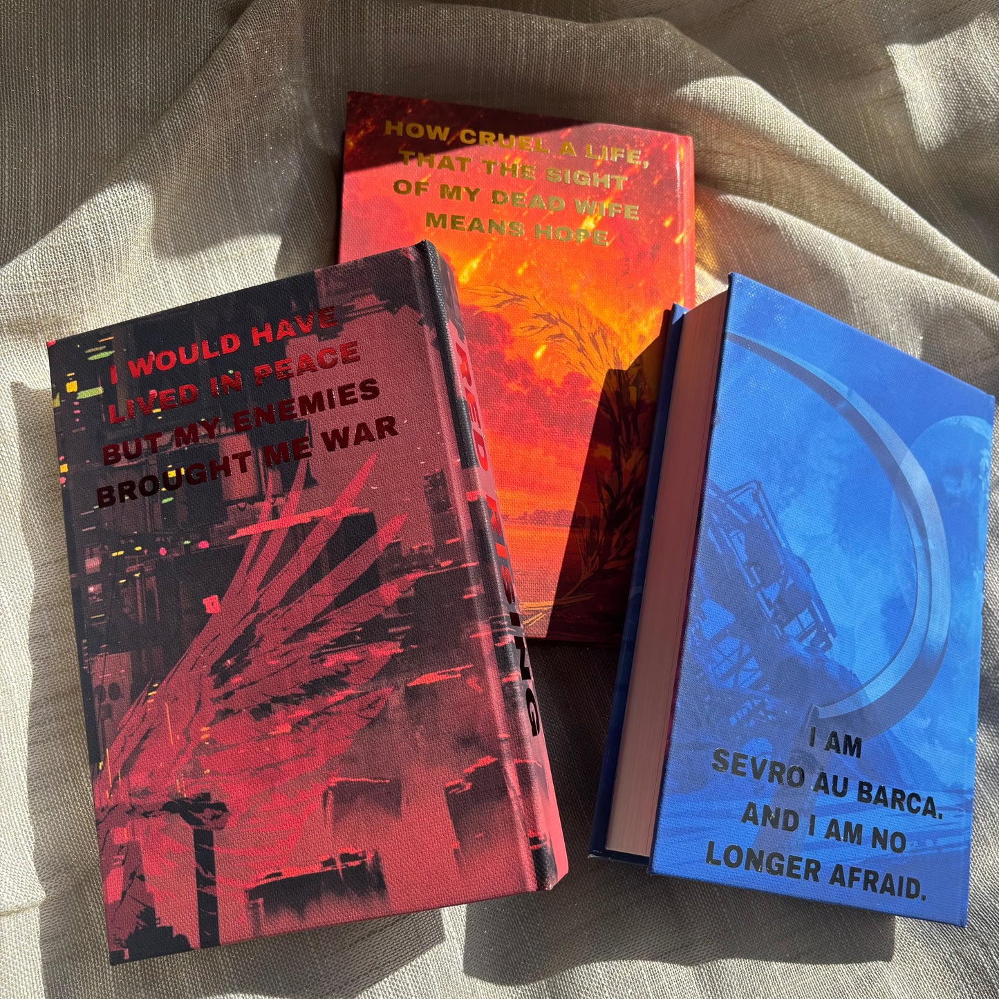 Red Rising Trilogy By Pierce Brown // Hardcover Rebind // Special Edition
