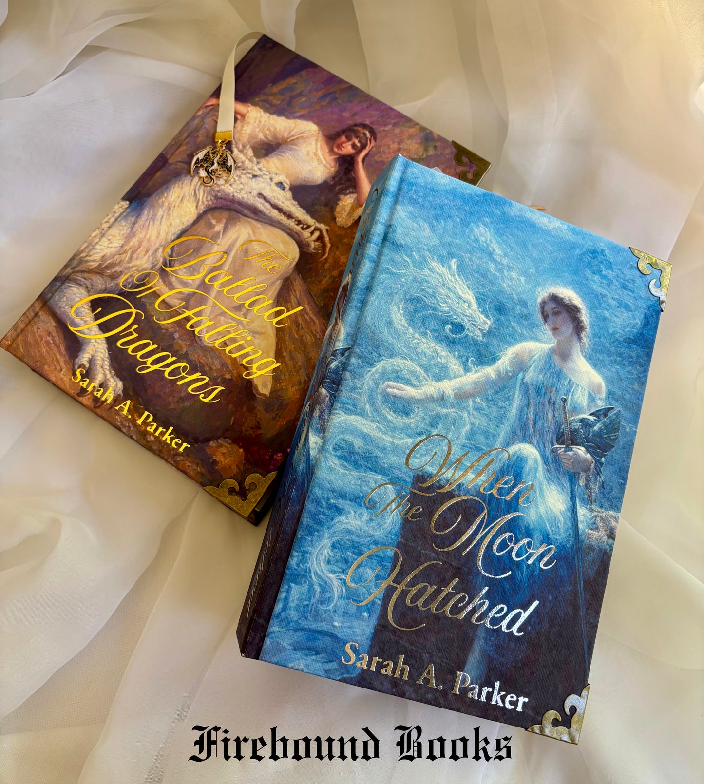 The Moonfall Series by Sarah A. Parker Hardcover Rebind
